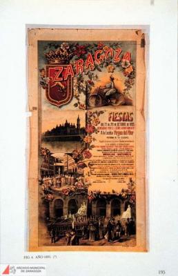 Fiesta patronales en honor de Nuestra Señora del Pilar 1895 Zaragoza